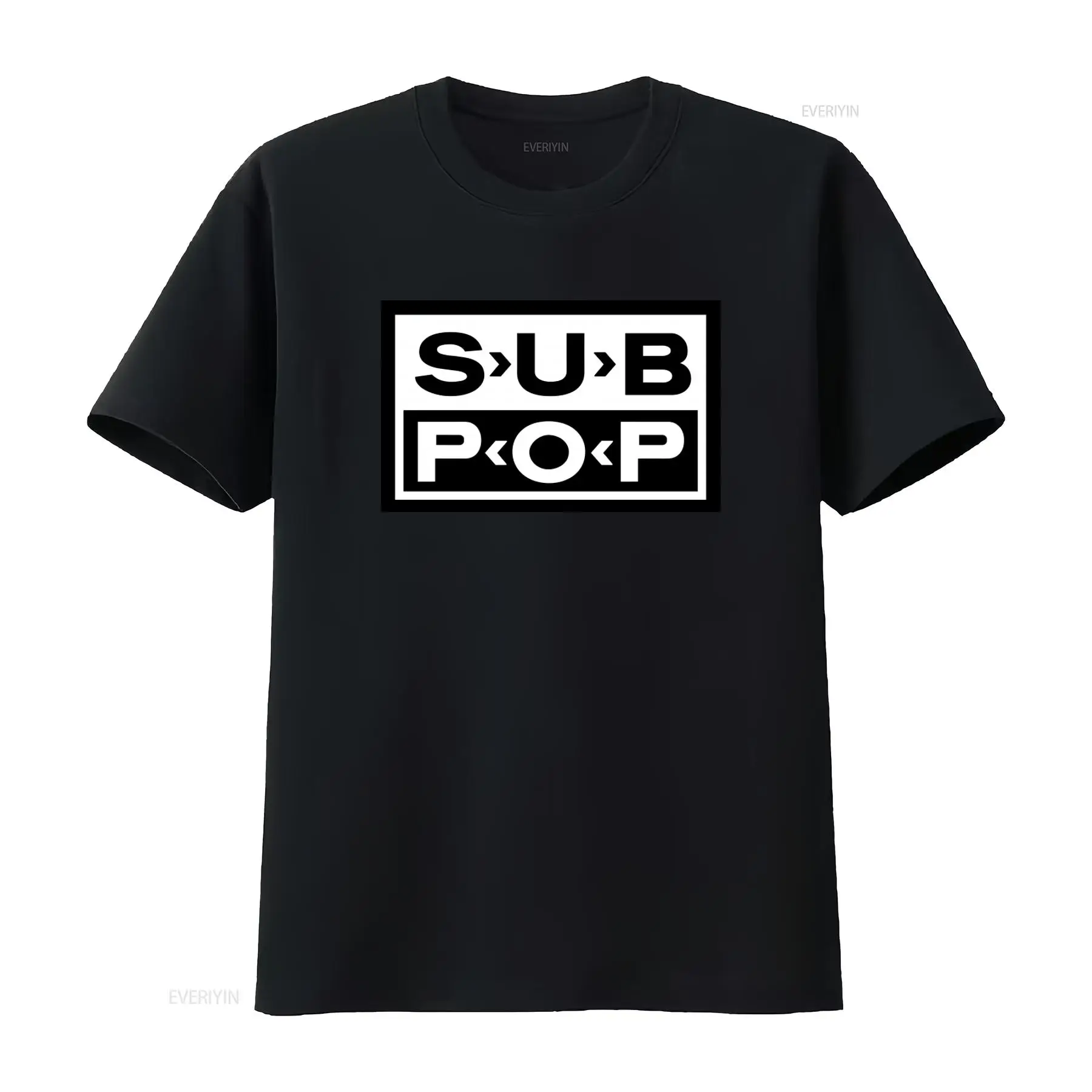 Vintage Fashion Jersey - T-shirt avec logo Sub Pop, noir