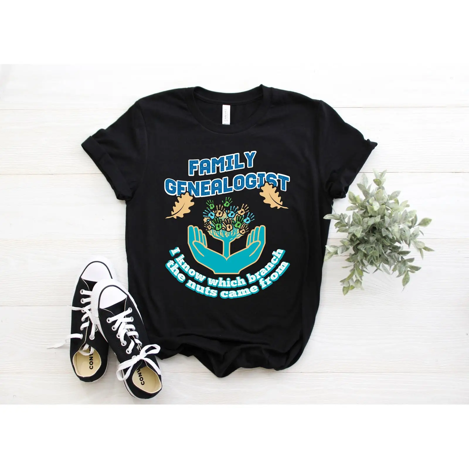 Vintage Fashion Research - T-shirt pour passionné de généalogie, avec