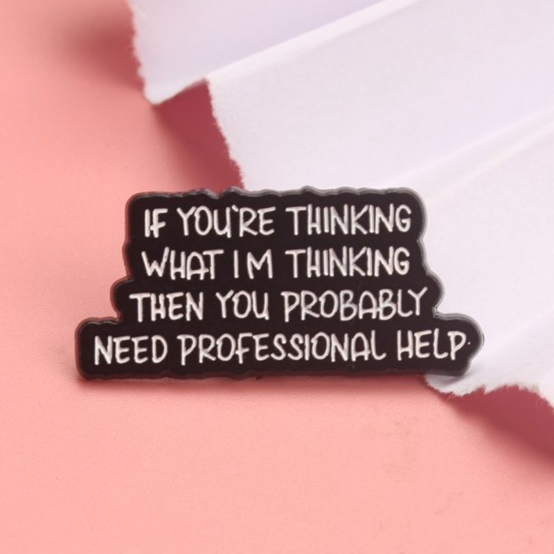 Vintage Fashion Quotes - Broche en émail humoristique et drôle